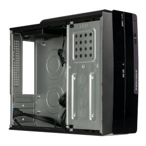 Корпус Prologix E106 Slim 400W 8cm, 2хUSB3.0, Black Door UA