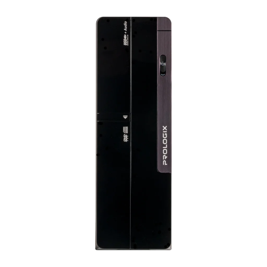 Корпус Prologix E106 Slim 400W 8cm, 2хUSB3.0, Black Door UA