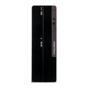 Корпус Prologix E106 Slim 400W 8cm, 2хUSB3.0, Black Door UA