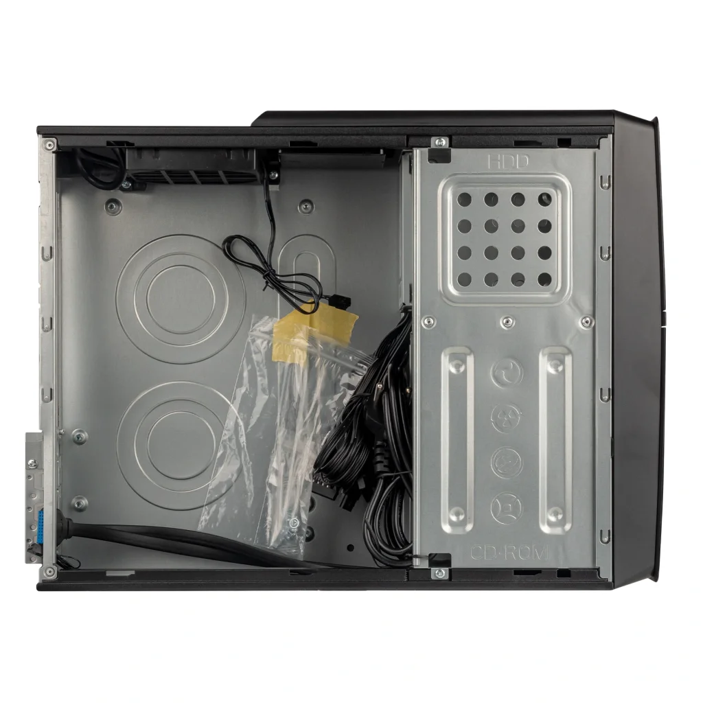 Корпус Prologix E106 Slim 400W 8cm, 2хUSB3.0, Black Door UA