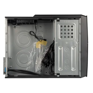 Корпус Prologix E106 Slim 400W 8cm, 2хUSB3.0, Black Door UA