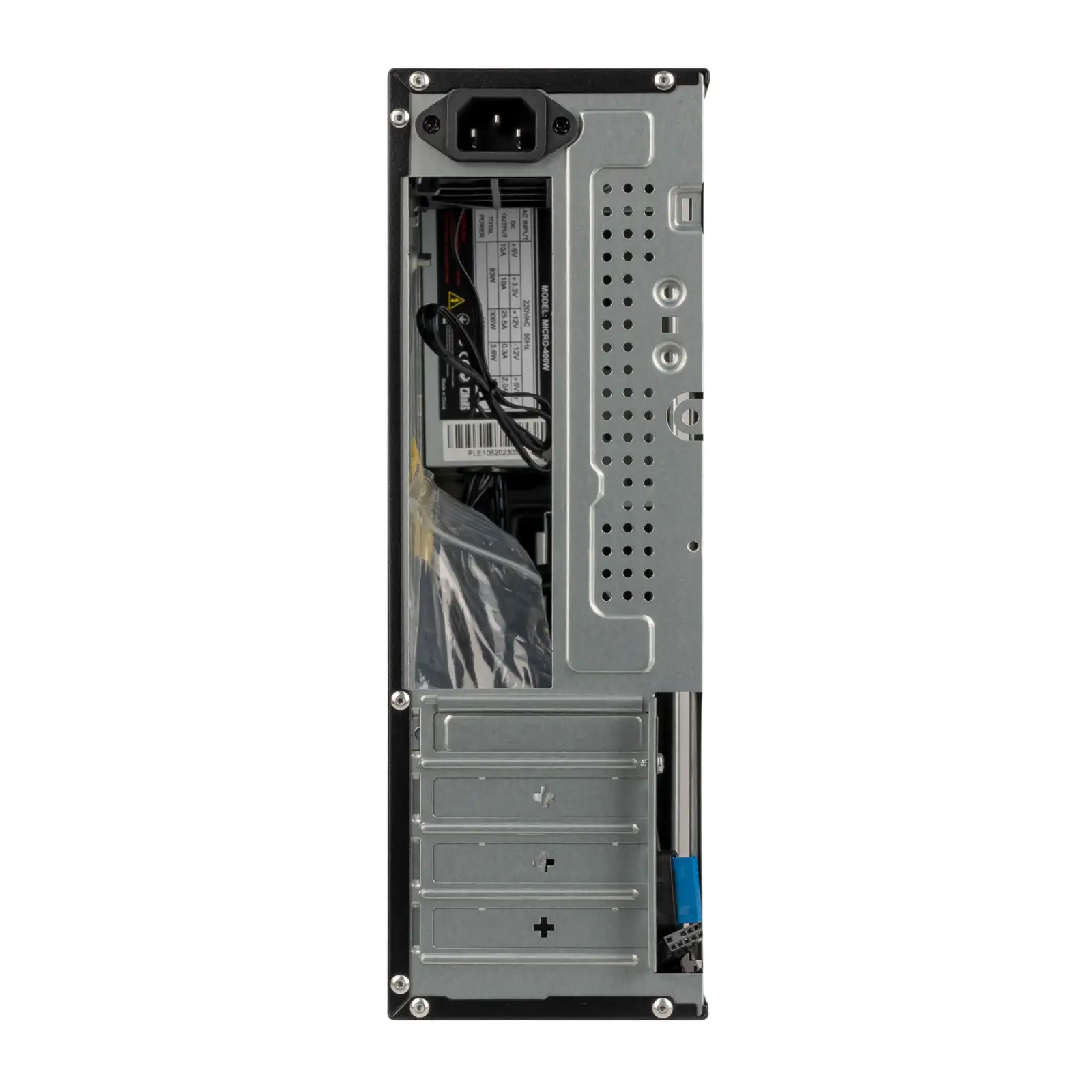 Корпус Prologix E106 Slim 400W 8cm, 2хUSB3.0, Black Door UA