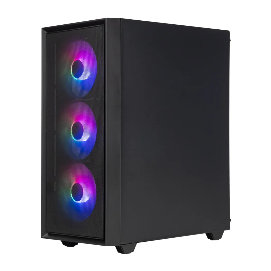Корпус Prologix E107 Tempered Glass 1xUSB2.0, 2xUSB3.0, Black без БЖ UA