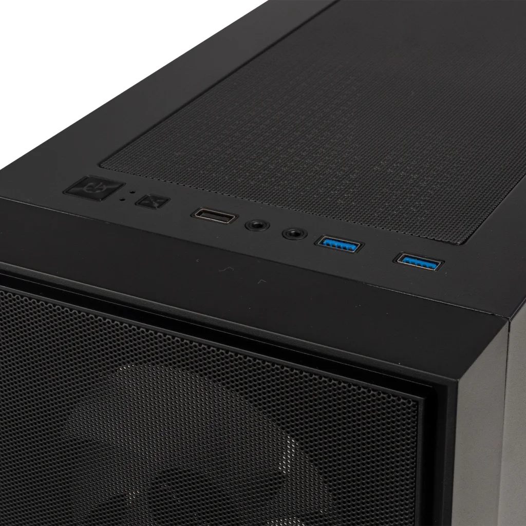 Корпус Prologix E107 Tempered Glass 1xUSB2.0, 2xUSB3.0, Black без БЖ UA