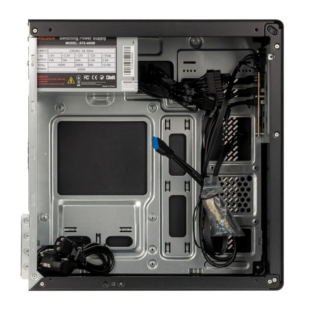 Корпус Prologix E105 400W 12см, 2xUSB3.0, Black UA