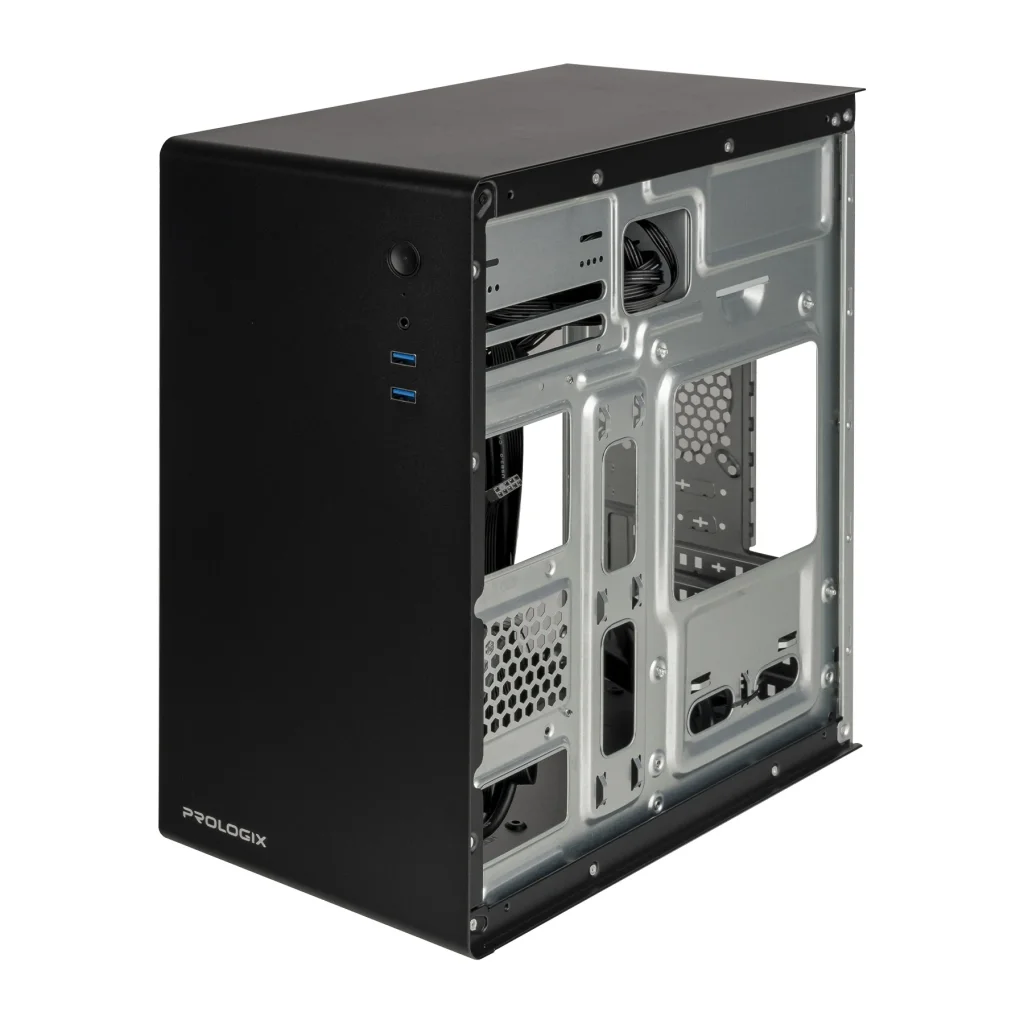 Корпус Prologix E105 400W 12см, 2xUSB3.0, Black UA