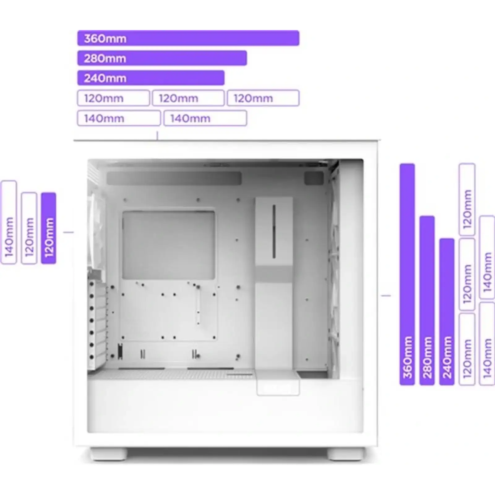 Корпус NZXT H7 Flow RGB White (CM-H71FW-R1) без БЖ UA