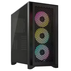 Корпус Corsair iCUE 4000D RGB AirFlow Tempered Glass Black (CC-9011240-WW) без БП UA
