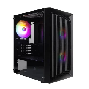 Корпус 1stPlayer BS-2-BK-3F1 Black без БЖ UA