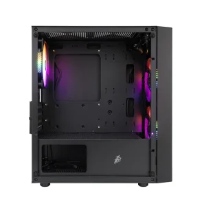 Корпус 1stPlayer BS-2-BK-3F1 Black без БЖ UA