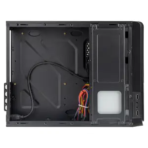 Корпус Prologix E100 Slim 400W 8cm, 2хUSB2.0, Black UA