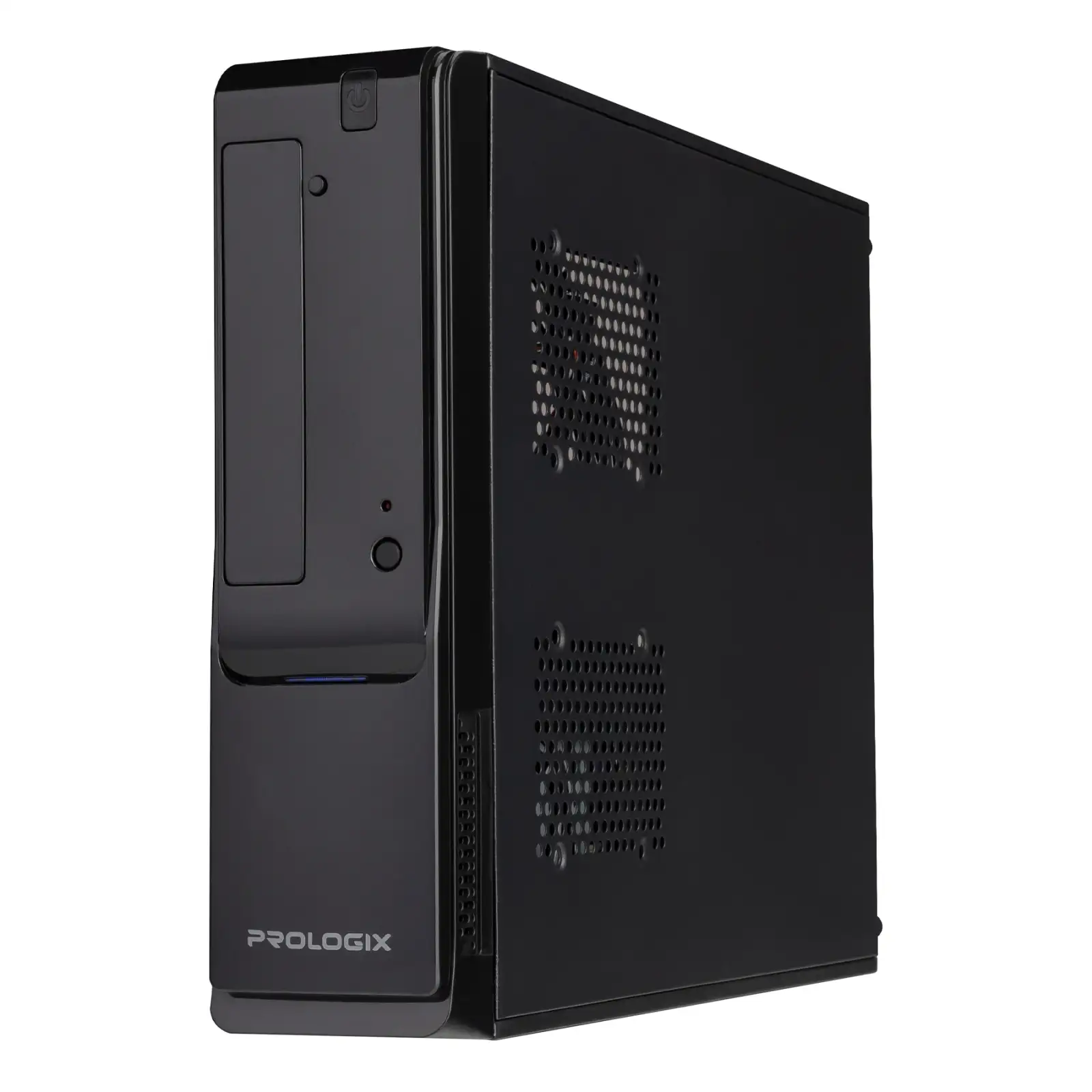 Корпус Prologix E100 Slim 400W 8cm, 2хUSB2.0, Black UA