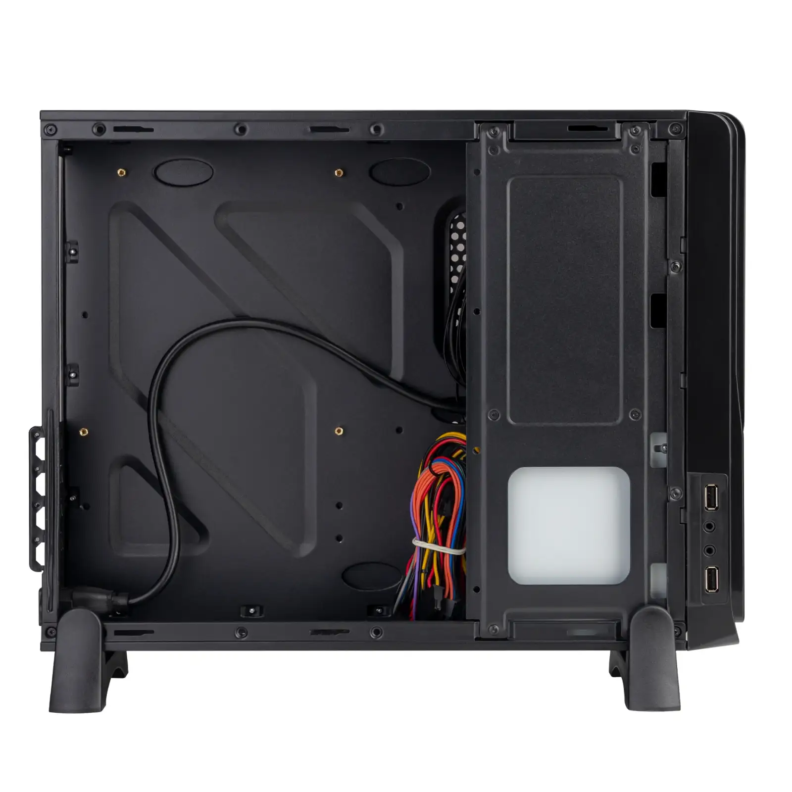 Корпус Prologix E100 Slim 400W 8cm, 2хUSB2.0, Black UA