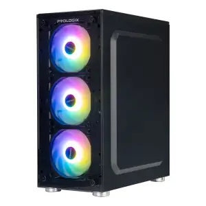 Корпус Prologix E103 Tempered Glass 2xUSB3.0, Black UA
