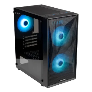 Корпус Prologix E102 Tempered Glass&Mesh 1xUSB2.0, 2xUSB3.0, Black UA