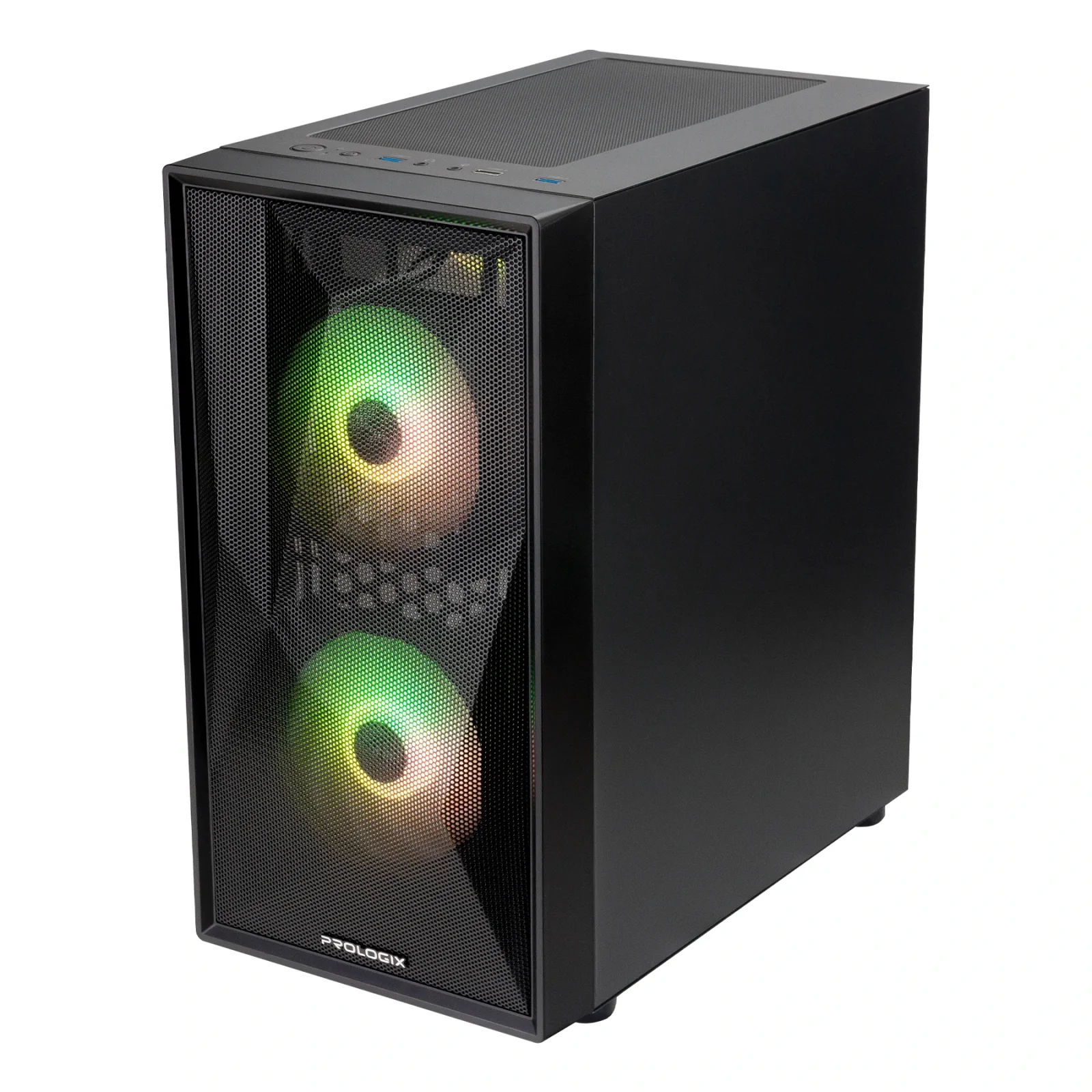 Корпус Prologix E102 Tempered Glass&Mesh 1xUSB2.0, 2xUSB3.0, Black UA