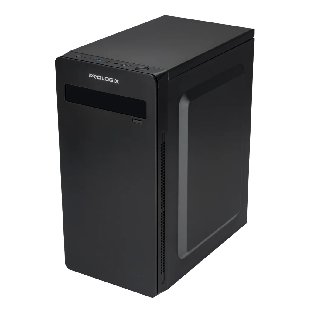 Корпус Prologix E101 500W 12см, 2xUSB3.0, Black UA