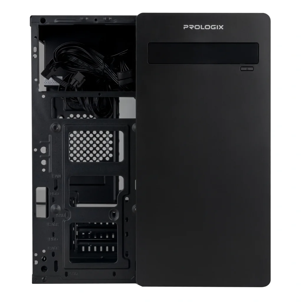 Корпус Prologix E101 500W 12см, 2xUSB3.0, Black UA