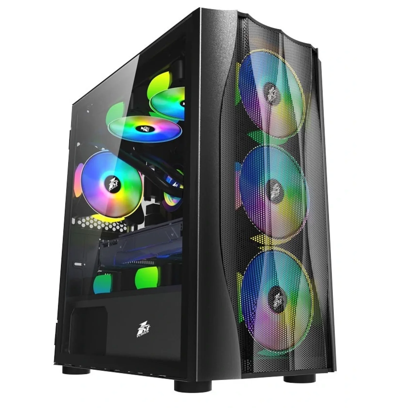 Корпус 1stPlayer X3-M-4F1-BK без БЖ UA