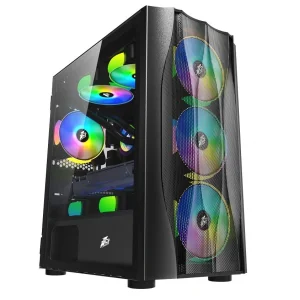 Корпус 1stPlayer X3-M-4F1-BK без БЖ UA