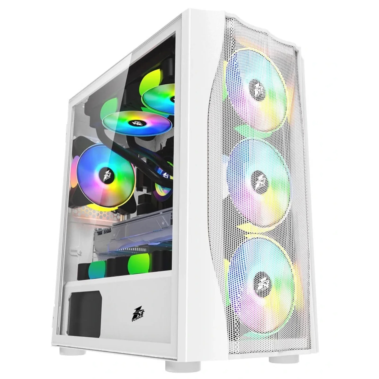 Корпус 1stPlayer X3-M-4F1-W-WH без БП UA
