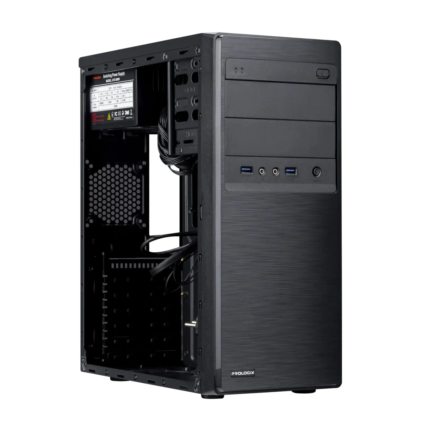 Корпус Prologix E108 500W Black UA