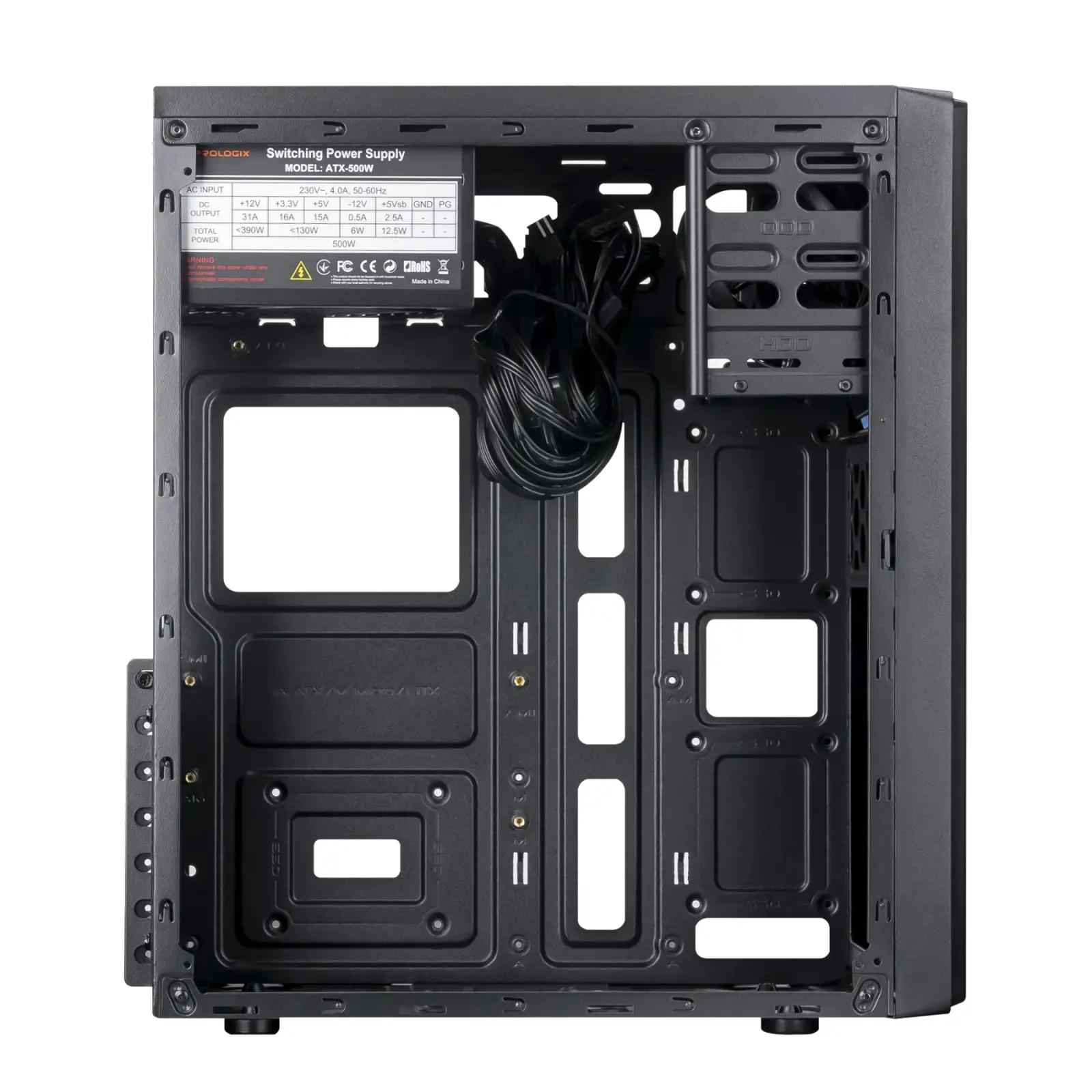 Корпус Prologix E108 500W Black UA