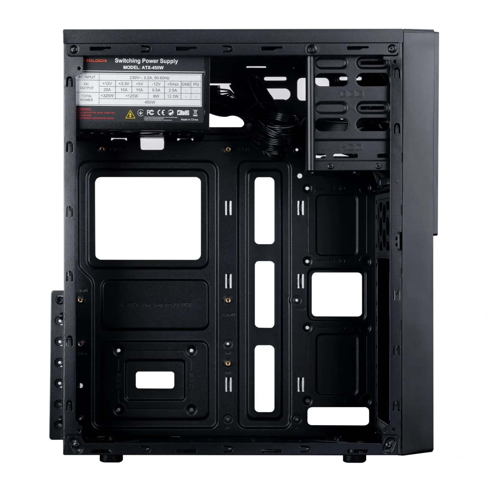 Корпус Prologix E111 450W Black UA