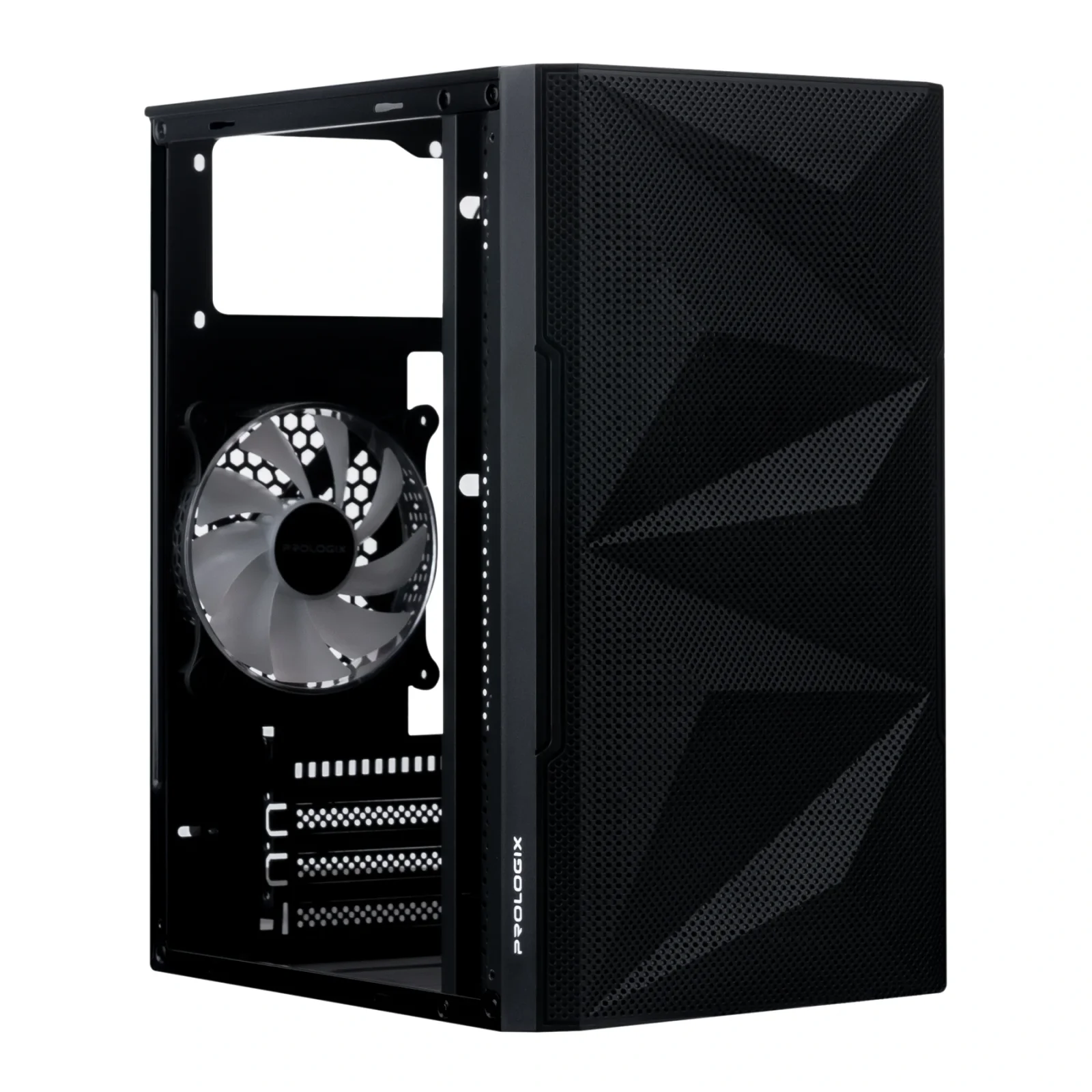 Корпус Prologix E113 Tempered Glass&Mesh Black, E113 Black UA