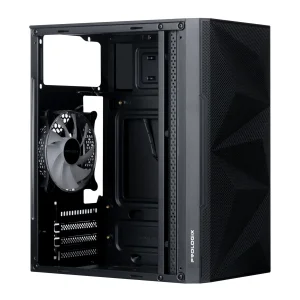 Корпус Prologix E113 Tempered Glass&Mesh Black, E113 Black UA