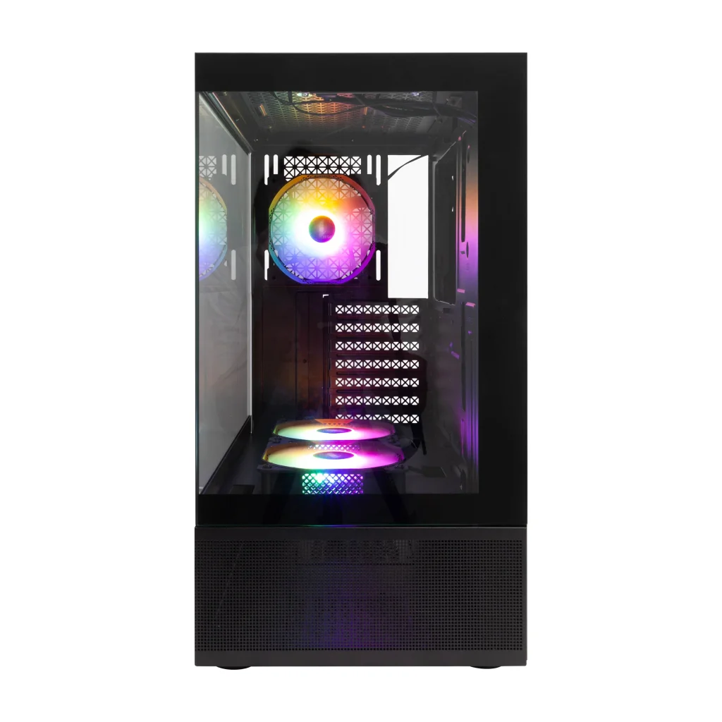 Корпус 1stPlayer Mi7-A-BK-2F7R-1F7 Black без БЖ UA
