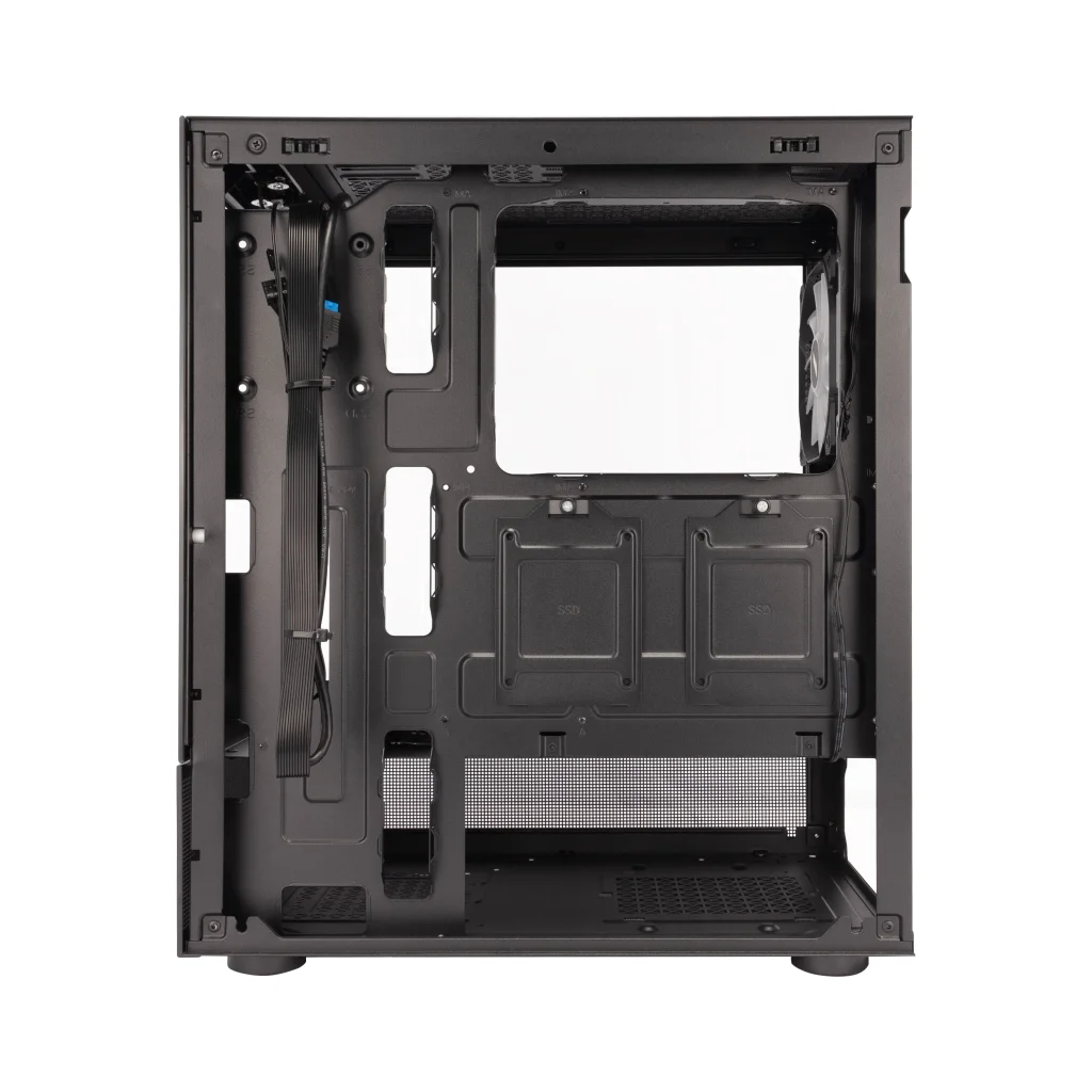 Корпус 1stPlayer Mi7-A-BK-2F7R-1F7 Black без БЖ UA