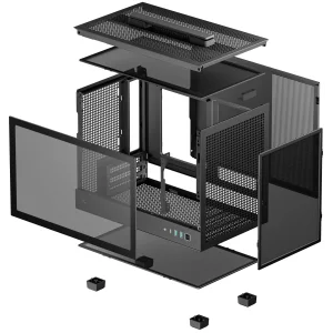 Корпус DeepCool CH160 Black (R-CH160-BKNGI0-G-1) без БЖ UA