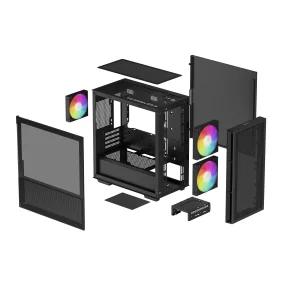 Корпус DeepCool CH360 Black (R-CH360-BKAPE3-G-1) без БП UA