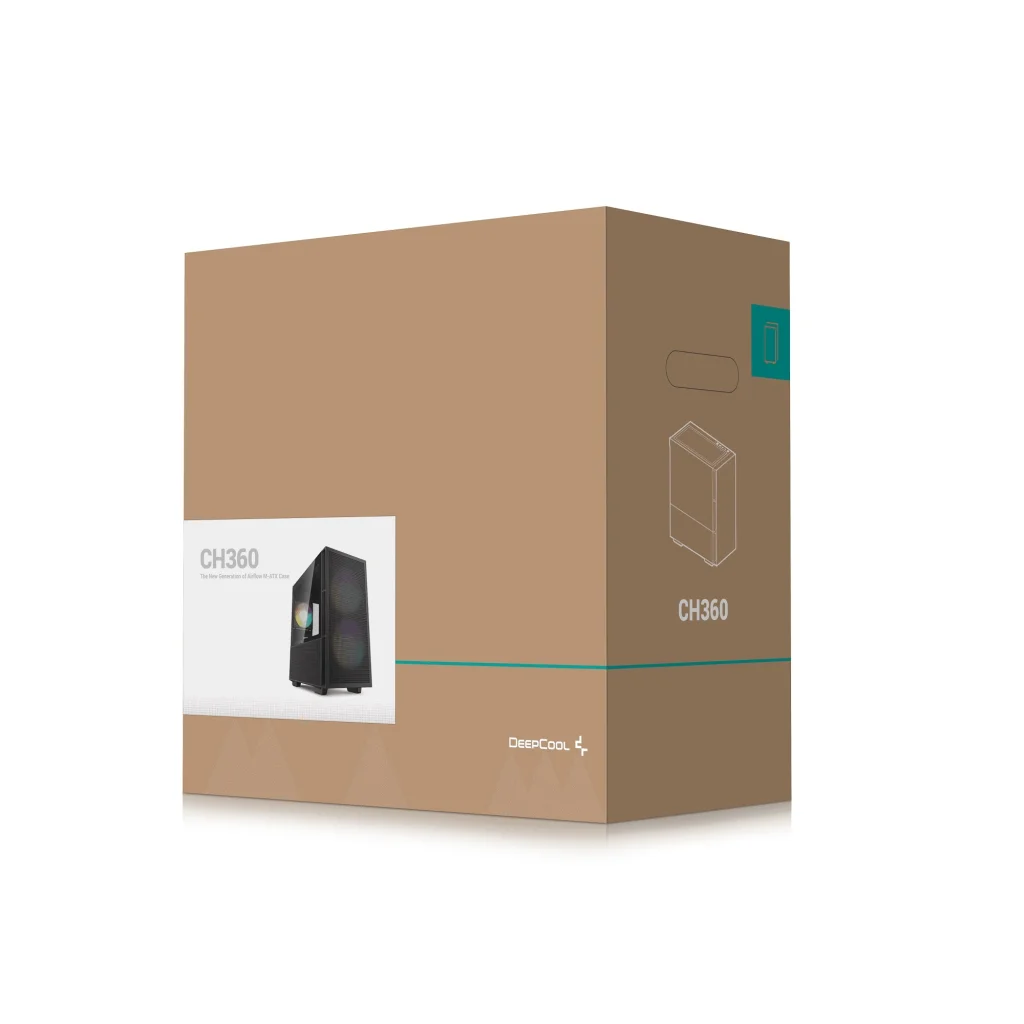 Корпус DeepCool CH360 Black (R-CH360-BKAPE3-G-1) без БП UA