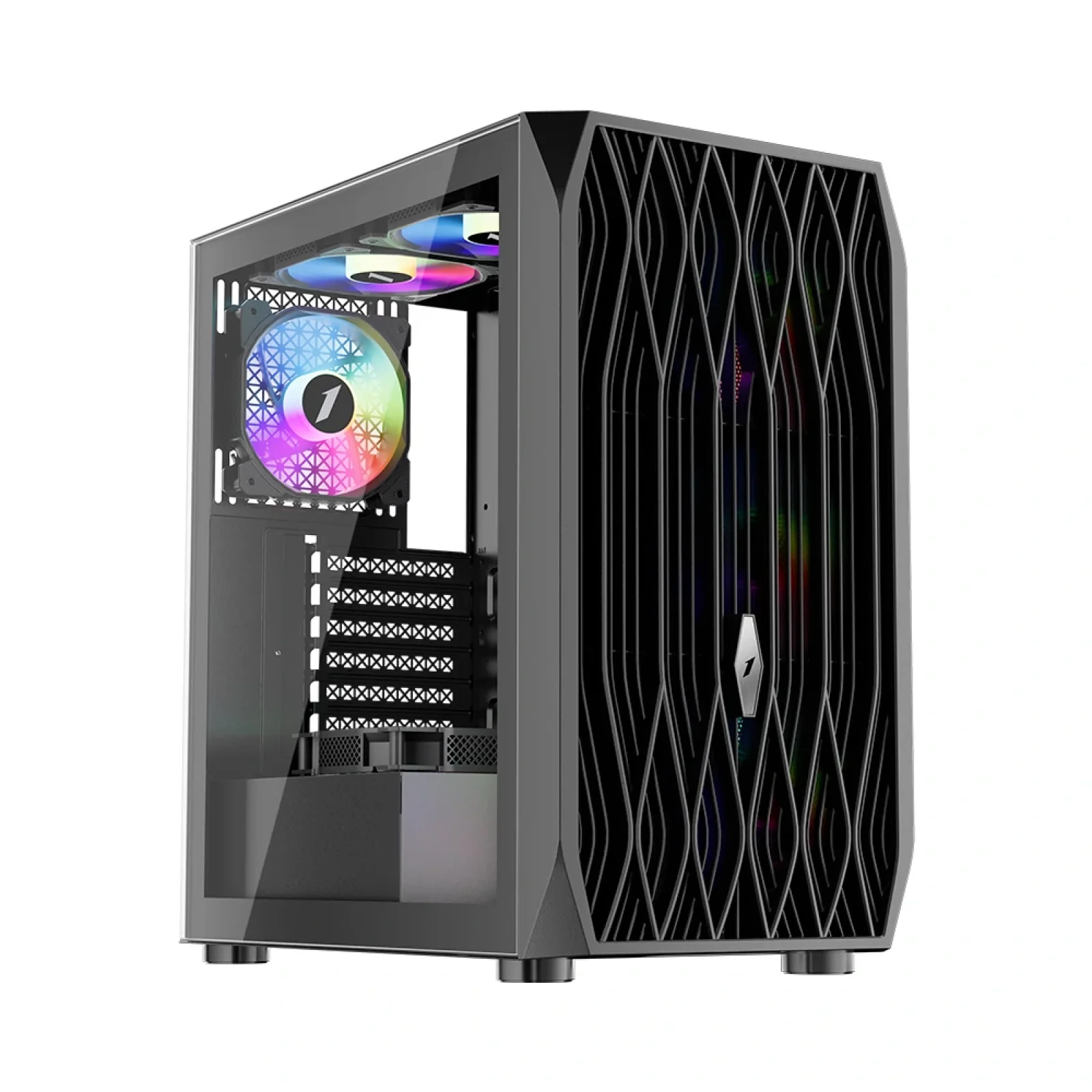 Корпус 1stPlayer AY7-4F1 Black без БЖ UA