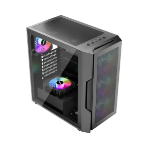 Корпус 1stPlayer T7-P-4F2(AP) Black без БП UA