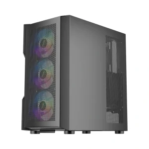 Корпус 1stPlayer T7-P-4F2(AP) Black без БП UA