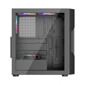 Корпус 1stPlayer T7-P-4F2(AP) Black без БП UA