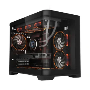Корпус 1stPlayer UV6-2FCR(AP)-FC(AP) Black без БЖ UA