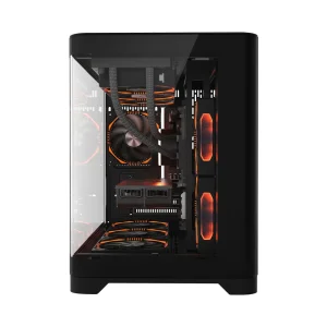Корпус 1stPlayer UV6-2FCR(AP)-FC(AP) Black без БЖ UA