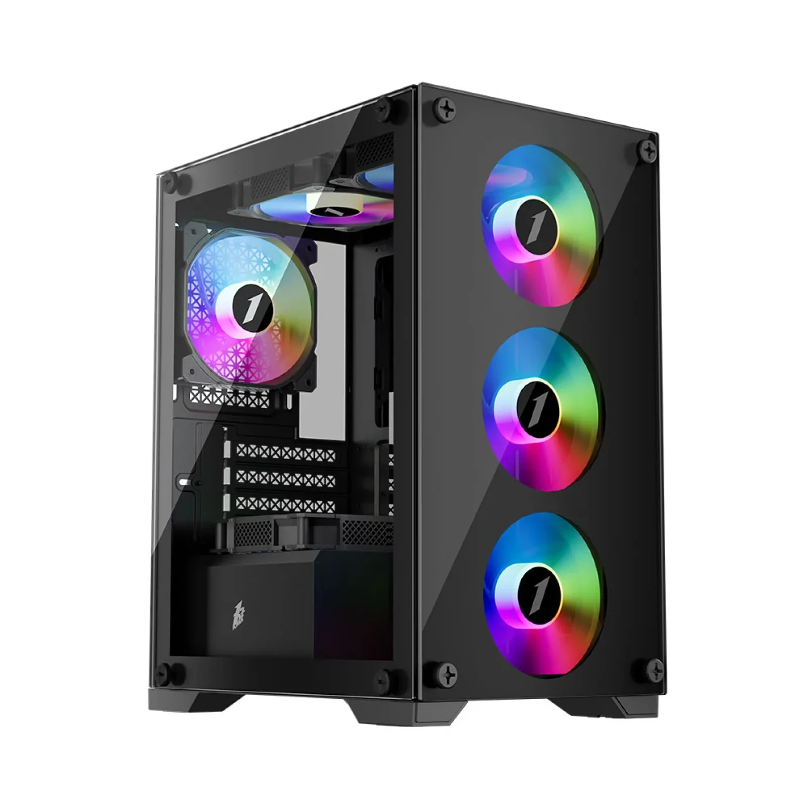 Корпус 1stPlayer X2-M-3B1 Black без БП UA