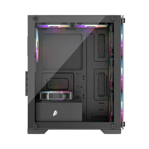 Корпус 1stPlayer X2-M-BK-4F1 Black без БЖ UA