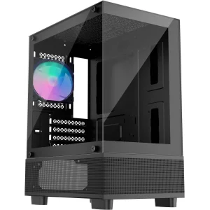 Корпус 1stPlayer Mi2-A-2F2R(AP)-1F2(AP)-BK Black без БЖ UA