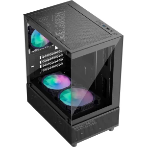 Корпус 1stPlayer Mi2-A-2F2R(AP)-1F2(AP)-BK Black без БЖ UA
