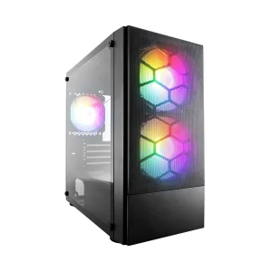 Корпус 1stPlayer X4-M-BK-2F1P-1F1 Black без БП UA