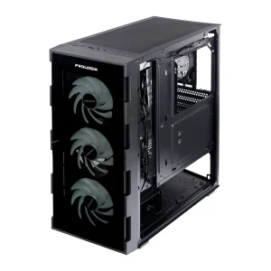 Корпус Prologix E114 Tempered Glass Black, E114 Black UA