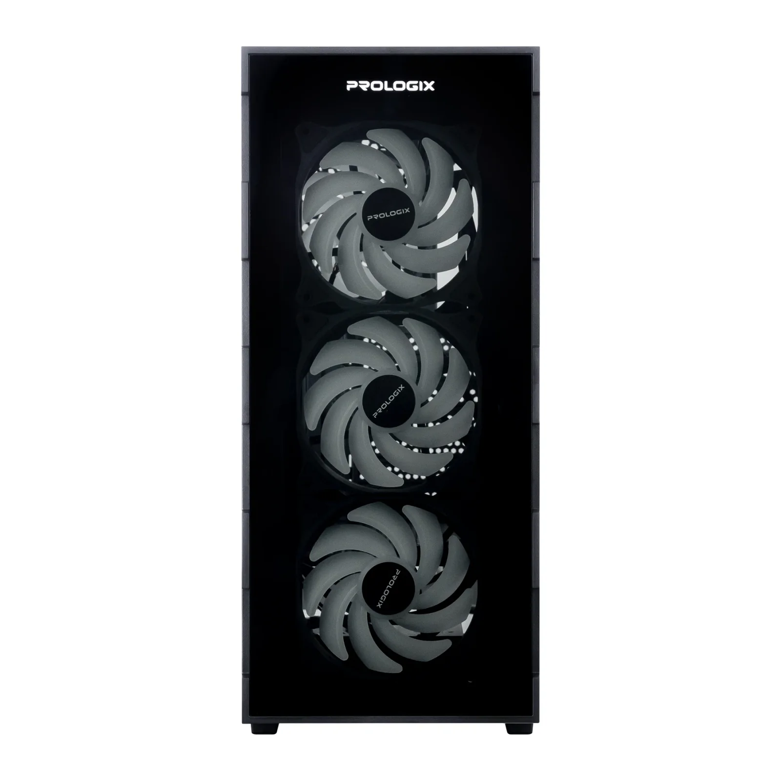Корпус Prologix E114 Tempered Glass Black, E114 Black UA