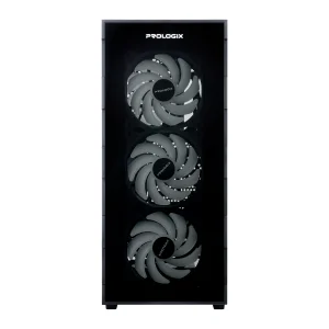 Корпус Prologix E114 Tempered Glass Black, E114 Black UA