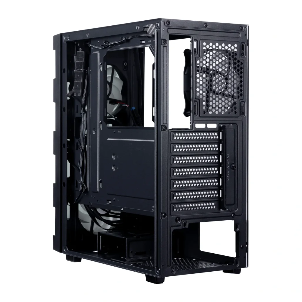 Корпус Prologix E114 Tempered Glass Black, E114 Black UA